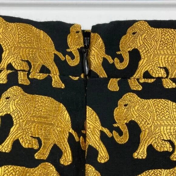 J CREW Women's "Elephant Parade" Mini Skirt EUC Size 4 - Picture 4 of 7